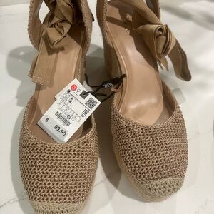 Zara Lace Up Wedge Sandals